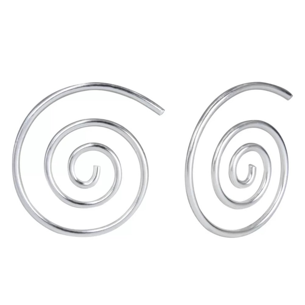 92.5 Sterling Silver Spiral Hoop Earrings Minimalist Jewelry